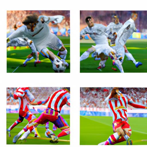 Các cầu thủ Real Madrid và Atletico Madrid trong trận đấu