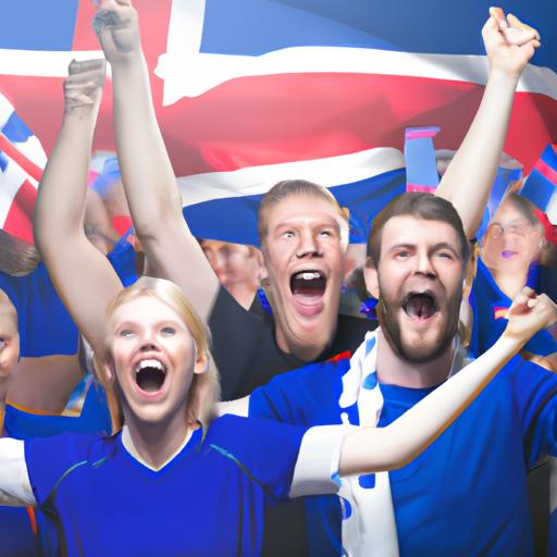Các CĐV Iceland háo hức cổ vũ cho đội tuyển của mình