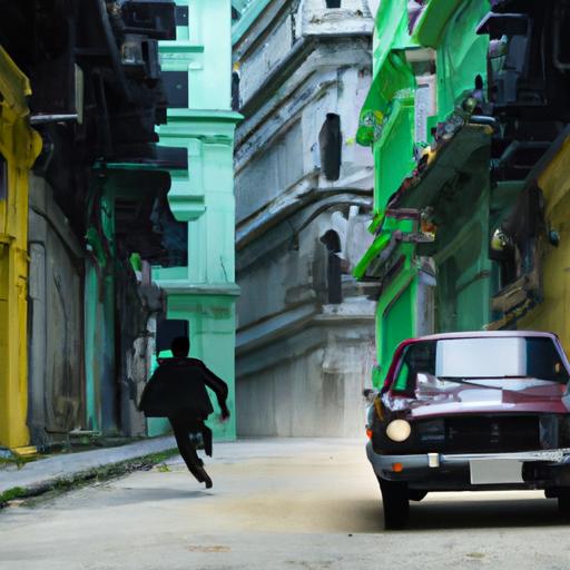 Một cảnh rượt đuổi kịch tính trên đường phố Macao trong phim
