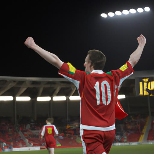 Cầu thủ Wales ăn mừng bàn thắng ở trận đấu trước đó