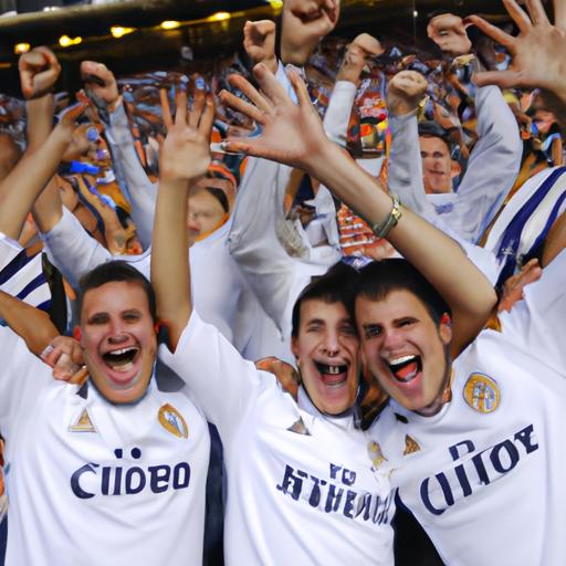 CĐV Real Madrid ăn mừng chiến thắng trước Atletico Madrid