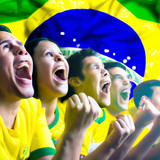 Đám đông cổ vũ cho đội bóng yêu thích trong trận đấu Brazil vs Costa Rica