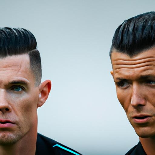 Gương mặt của Cristiano Ronaldo và Gareth Bale trong trận đấu.