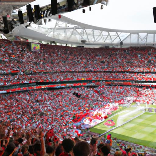 Khung cảnh sân vận động đông đúc trong trận đấu giữa Ba Lan và Bồ Đào Nha.