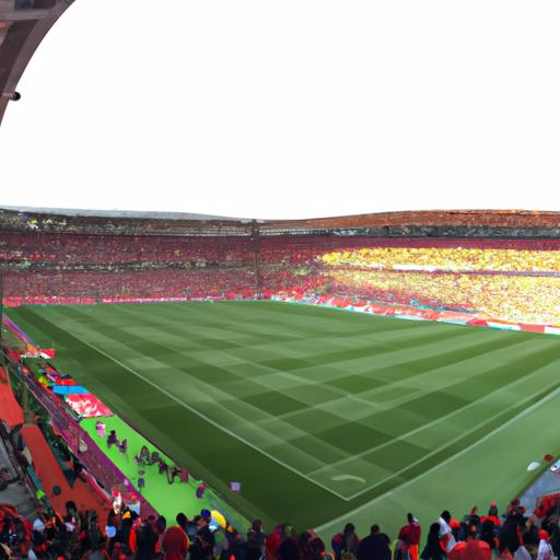 Khung cảnh sân vận động trong trận đấu Portugal vs Wales.