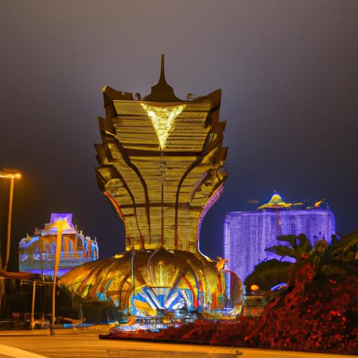 Casino Grand Lisboa nổi tiếng của Macao về đêm
