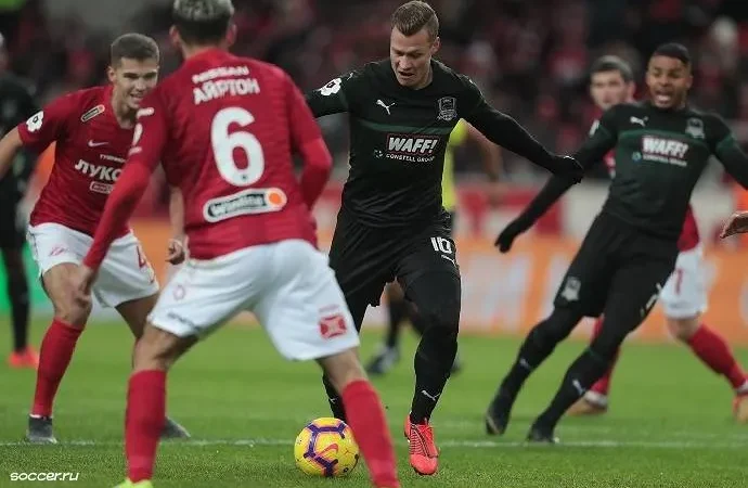 Trận đấu hấp dẫn Spartak Moscow đối đầu Krasnodar tại giải bóng đá 23h45 ngày 23/4: Khả năng ghi bàn cao